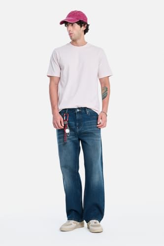 Image of SNITCH Men Jeans Casual Wear | Straight Fit Full Length Button & Zip Closure | 100% Cotton Denim Fabric Durable & Breathable for Streetwear & Daily Outings