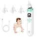 Aspiratori Nasale Neonato, Aspiratore Nasale Elettrico Neonati con 3 punte nasali in silicone, Aspiratore Automatico per moccio con 3 modalità e Musica Regolabili, pulisci naso ricaricabile