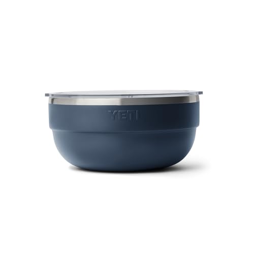 Image of YETI Rambler Bowl, Vacuum Insulated, Stackable and Nestable Stainless Steel Bowl with Lid, 4.5 Quart, Navy