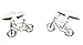 Gemelolandia | Boutons de Manchette en forme de bicyclette Coloris acier | Pour Hommes et Garçons | Cadeaux Pour Mariages, Communions, Baptêmes et Autres Événements