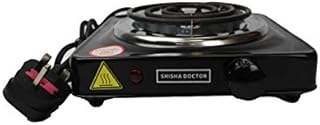 SD 1000W Portable Hot Plate Hob for Cooking Electric Single Burner 6 Adjustable Temperature Power Levels Cast Iron Hot Plate Easy Clean for Kitchen Camping RV, Coal Burner & More