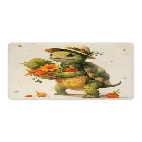 Tapis de souris de jeu pour bureau et maison, grand sous-main imprimé tortue