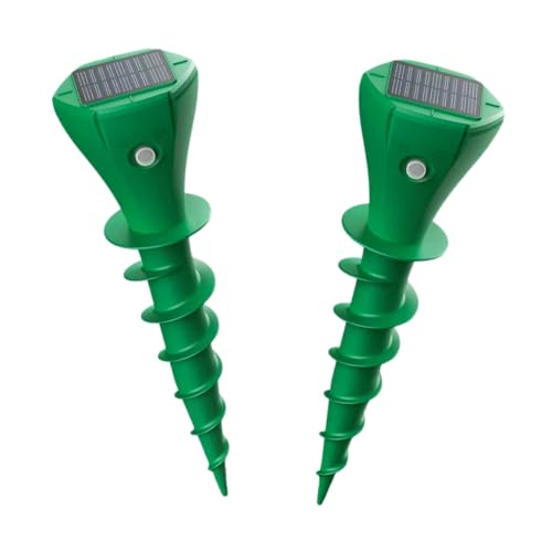 Solar Maulwurfvertreiber im 2er Pack, Effektiver MOLE Repeller gegen Wühlmäuse & Maulwürfe, Ultraschall Solar Tiervertreiber, Umweltfreundlich, Wasserdicht, für Garten & Rasen