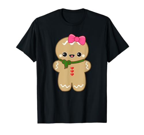 Funny Christmas Cookie Gingerbread Cute Girl Women kids Gift T-Shirt