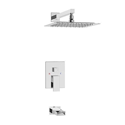SR SUN RISE polished chrome shower and tub combo set