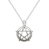 Wiccan Pentacle Necklace - Silver Pentacle Necklace - Pentagram - Wiccan Jewelry - Alter Tools - Solitary Witch