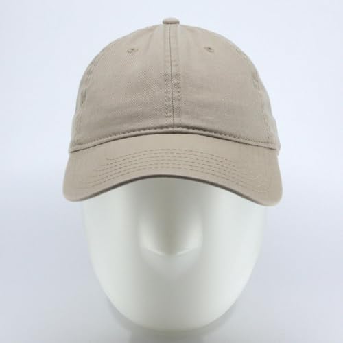 Image of Classic Washed Cotton Baseball Cap - Vintage Adjustable Dad Hat, Curved Bill for Men Women, Outdoor Everyday Wear