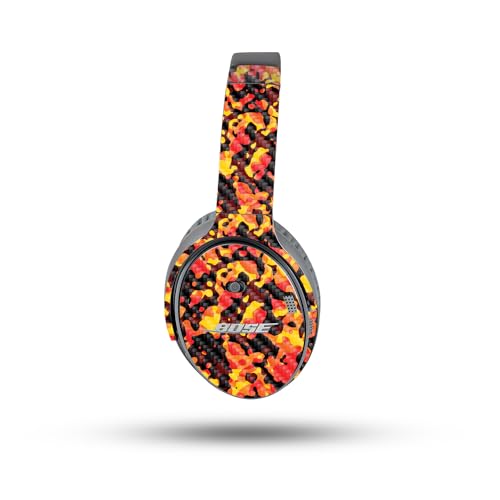 Image of MightySkins Carbon Fiber Skin Compatible with Bose QuietComfort 35 II Headphones - Warm Modern Camo | Protective, Durable Textured Carbon Fiber Finish | Easy to Apply