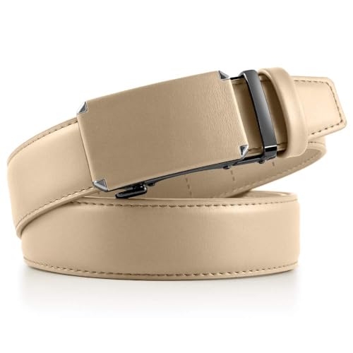 DOOPAI Belt Men, Ratchet Belt Dress Adjustable 1 3/8" Genuine Leather Designer Belt, Size Length Can be Cut, with Gift Box2