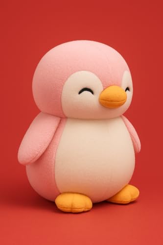 Image of Grey Penguin Plush Stuffed Animal, Cute Smiling Face Design with Beak and Feet, Soft Cuddly Toy for Kids (Penguin Grey-28CM)
