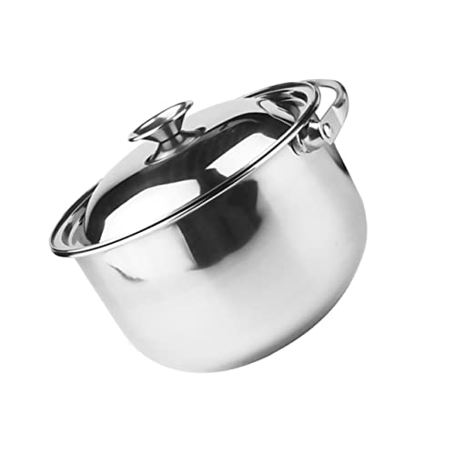 KICHOUSE Multipurpose Stainless Steel Soup Pot with Lid Heat Resistant Stewing Pot for Soup Pasta and Noodles for Home and Restaurant Use