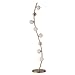 ET2 E24769-11MG Rover Satin White Glass Balls with Curved Rod LED Floor Lamp, 8-Light 24 Watts, 64"H x 10"W x 12"L, Metallic Gold