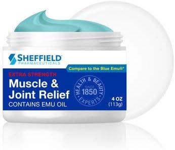 Sheffield Muscle & Joint Pain Relief Cream for Arthritis & Sore Muscles, with Emu Oil