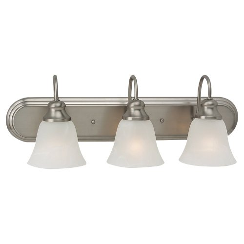 Sea Gull Lighting 44941-962 Windgate Three-Light Wall / Bath Vanity Style Lights, Brushed Nickel Finish