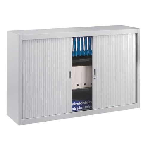 Générique Armoire Basse à Rideaux démontables Largeurs spécifiques 100 x 160 cm (Gris Clair)