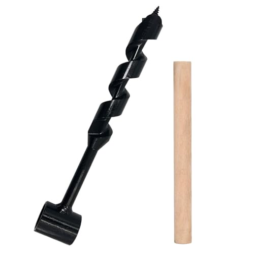 VZU 25 x 260 mm Bushcraft Drill, Woodworking Hand Drill, Multifunctional Wood Drill Manual Bushcraft