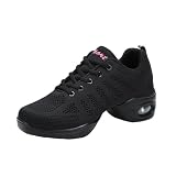 Atmungsaktiv Sportschuhe Tanzen,Tanzschuhe Damen Line Danc,Luftkissen Training Tanzsneaker,Leicht Und Atmungsaktiv,Atmungsaktiv Und Geschmeidig,Ideal FüR Line Dance,Jazz Und Andere Tanzstile