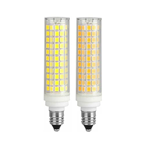 Iluminación para el hogar HHF, paquete de 5, Mini lámparas LED de maíz AC220V 136LEDs E12/E14 15W regulable Lámparas LED Lámparas para el hogar(E14,Cold White)