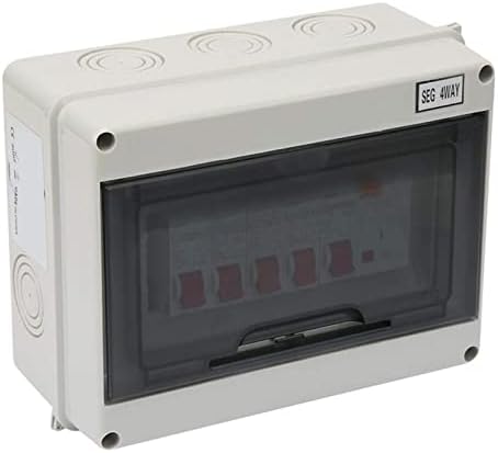 Dekaim 4 Way Consumer Unit, Circuit Breaker Mini Garage Caravan Consumer Unit with IP65 Protective Leakage Plastic Shed, Fuse Board 63A 30mA RCD 4MCB 2 * 6A+20A+32A
