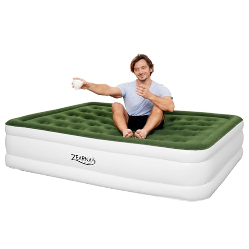 Air-Mattress-Queen-with-Built-in-Pump-Upgraded-Blow-Up-Bed-2-Mins-Quick-Self-Inflatable-with-Double-Air-chamber-16650lbs-Max-All-Night-No-Lost-Air-for-CampingHomePortable-Travel