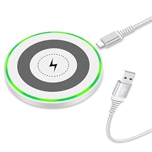 15W Fast Android Samsung Wireless Charger Pad for Google Pixel 10 Pro/9/8/7/6,LG,Wireless Phone Charger Station for iPhone 17 16 15 14 13 Pro Max,Samsung Galaxy S25 S24 Ultra S23 S22 S21 S20 Z Flip 7