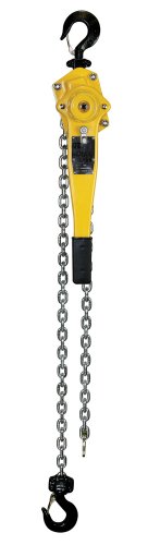 OZ Lifting Lever Hoist, Overload Protection, Hook Mount, 1-1/2 Ton Capacity, 15' Lift, 14-31/32