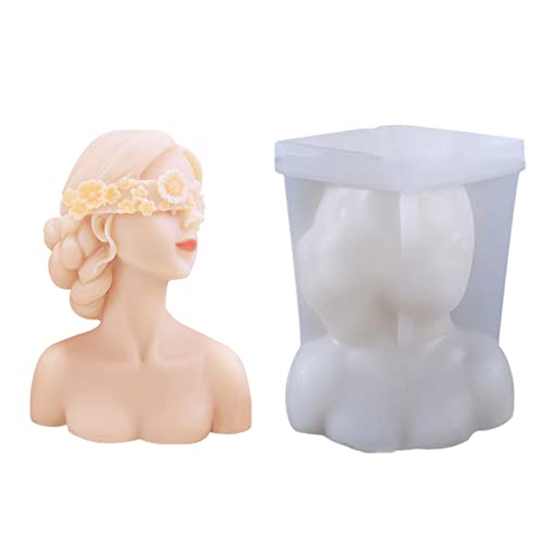 Molde de vela de silicona, molde de vela de ojos para niña, forma de cuerpo, molde de fundición de resina para manualidades, aroma de vela, jabón, fabricación de chocolate