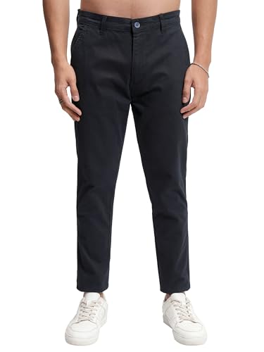 Image of Highlander Men's Slim Fit Formal Trousers | Ankle Length |Smart Trousers for Men | Chino Trousers for Men|Elegant Design | Comfortable Fabric for Daily Work & Formal Occasions