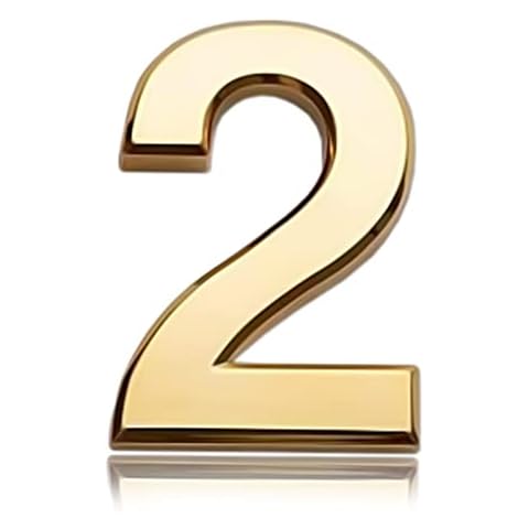 3 Inch Self Adhesive Gold House Numbers Cover