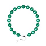 Chunky Pink Beaded Choker Necklace for Women Y2k Funky Bubblegum Adjustable Bead Necklace for Men Best Jewelry Gift for Men (dark green)