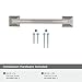 Amerock | Cabinet Pull | Satin Nickel | 3-3/4 inch (96 mm) Center to Center | Mulholland | 1 Pack | Drawer Pull | Drawer Handle | Cabinet Hardware