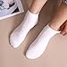 SERISIMPLE Women Viscose Bamboo Ankle Socks Low Cut Thin Sock Lightweight Pastal Color Soft Sock 5 Pairs(White, Large)