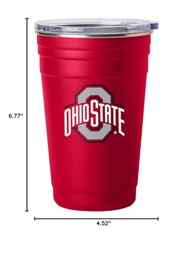 Image of Logo Brands NCAA 22 oz Stainless Steel Tailgate Cup -Double Wall Vacuum-Sealed Durable For Hot & Cold Drinks, Perfect for Gameday & Tailgating