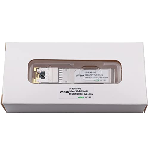 Image of 10G SFP+ to RJ45 Copper Modules, 1.25G /2.5G /5G /10GBase-T Ethernet Copper to SFP+ Transceiver Compatible for Ubiquiti Unifi UF-RJ45-10G /uacc-cm-rj45-mg (Cat 6a /7 or Better, 30-Meter)