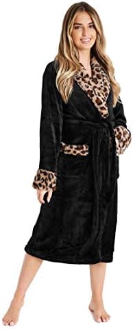 CityComfort Dressing Gown Womens, Soft Fleece Fluffy Bathrobe