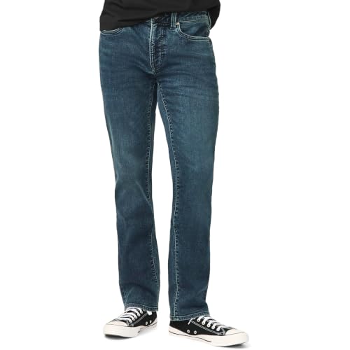 Buffalo David Bitton Men's Straight Six Jeans, Whiskered Fleece, 30W x 32L