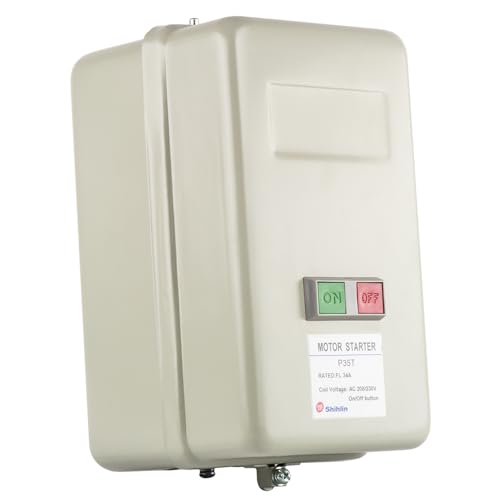 New Magnetic Motor Starter Control 5hp 1ph 230V definite purpose 28 amp w/ push button on/off miniatura 1
