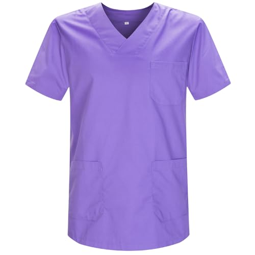 MISEMIYA - Casaca Unisex MÉDICO Enfermera Uniforme Limpieza Laboral ESTÉTICA Dentista Veterinaria Sanitario HOSTELERÍA - Ref.817 - M, Lila