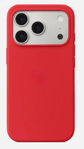 Image of Premium Liquid Silicone Case for iPhone 17 Pro - Slim Full Body Protective Back Cover with Soft Microfiber Lining, Anti-Slip Grip Scratch Resistant Phone Case (Red)