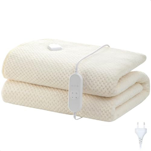 Image of Lifelong AGK Electric Under Blanket for Double Bed (180 x 140 cm) | Soft Fleece | Safe Heating Blanket Bed Warmer | 1-9 Temp & 1-9 hrs Timer | Detachable & Washable | Heats After You Sleep /Sit Over It