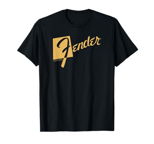 Fender Retro Text Logo Camiseta