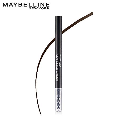 Maybelline New York Define and Blend Brow Pencil for Perfect Brows, Precise Defining Tip, Define and Blend Brow Pencil is Compact and Easy to Use Eyebrow Pencil - Grey Brown|0.16gm