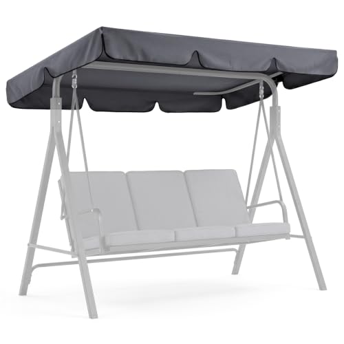 Aipwerer Toit de Balancelle de Jardin Gris Imperméable (200×120cm)