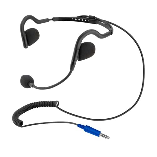 Rugged Radios Lightweight Behind The Head Headset with Adaptor Ca...