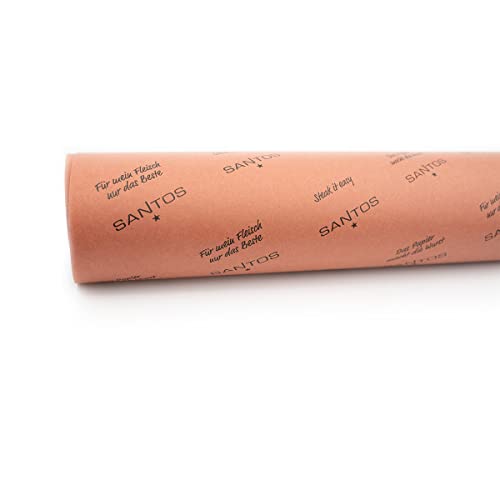 SANTOS original Pink Butcher Paper Rolle - 60cm x 45m - festes & unbeschichtetes Metzgerpapier - ideal für 'Longjobs', Smoken & 'low and slow'grillen