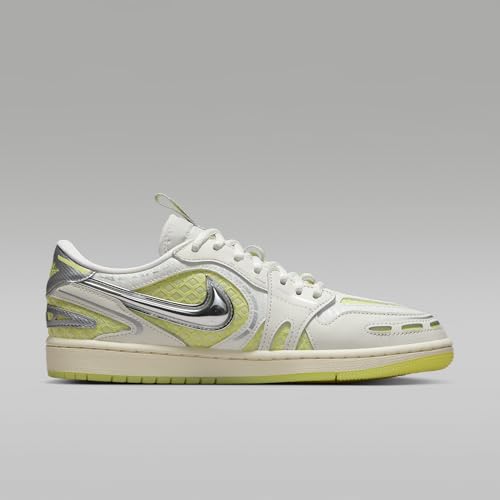 Air Jordan 1 Low Method of Make Women's Shoes (Sail/Metallic Silver/Luminous Green)3