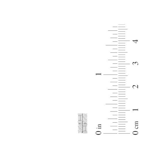 Amazon Essentials White 10K Gold 0.25 cttw Round and Baguette Diamonds Stud Earrings4