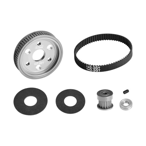 Gearbox Gear Belt Drive Set with Motor Gear for Traxxas 1:10 Slash Mudboxx/Craniac/Bandit XL-5 2WD / Rustler VXL Upgrade Parts
