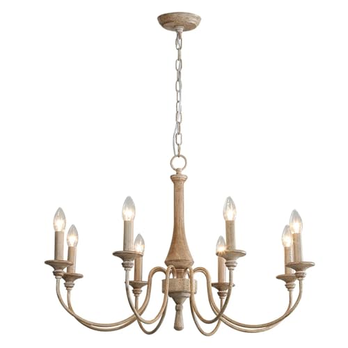 Lustre en bois vintage pour sublimer l'éclairage de votre séjour