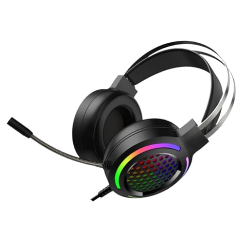 Casque de jeu PC noir OSALADI avec micro et oreillettes respirantes
